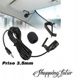 Microphone 3.5mm pour autoradio avec sortie micro et bluetooth