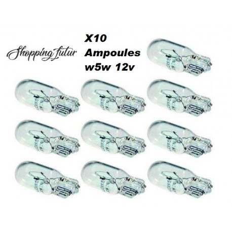 X10 Ampoule W5W 12V halogène voiture moto camion