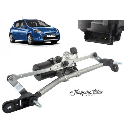 MOTEUR ESSUIE GLACE RENAULT CLIO 3 2005-2012 AVANT AVEC MECANISME TRINGLERIE