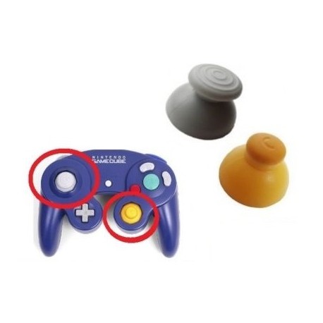 STICK GRIS ET JAUNE POUR MANETTE GAME CUBE